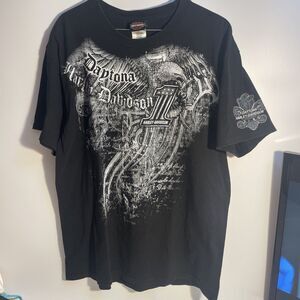 Harley Davidson Daytona Beach Eagle Motorcycle American Graphic T-Shirt Men’s L